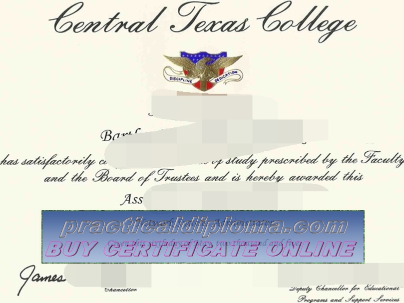 Best Fake Central Texas College Diploma