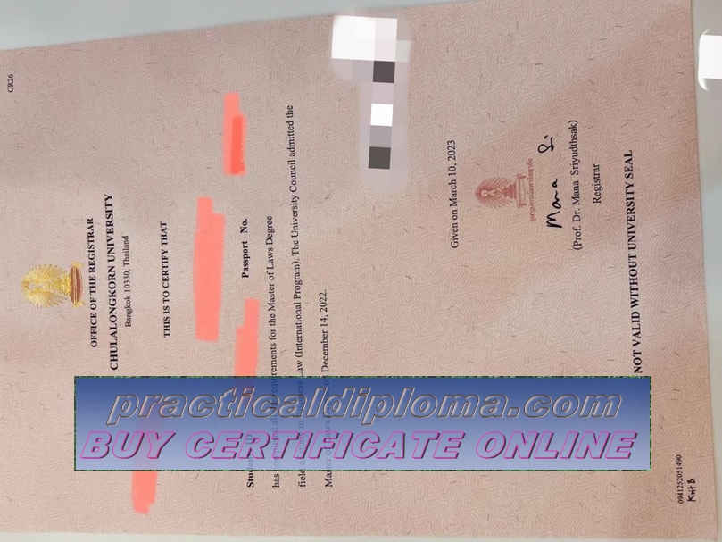  Best Fake Chulalongkorn University Diploma