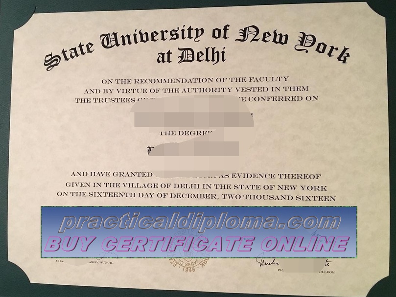 Buy fake SUNY Delhi Diploma