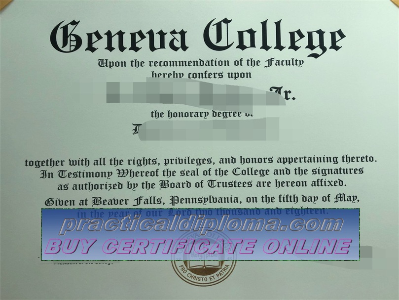 How to order fake Geneva College Diploma