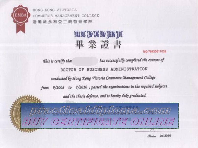  Is it possible to buy fake Hong Kong Victoria Institute of Management Diploma