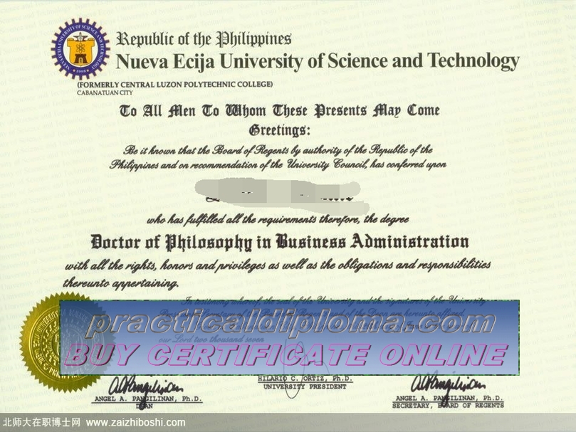  Is it possible to buy fake Nueva Ecija University of Science and Technology Diploma