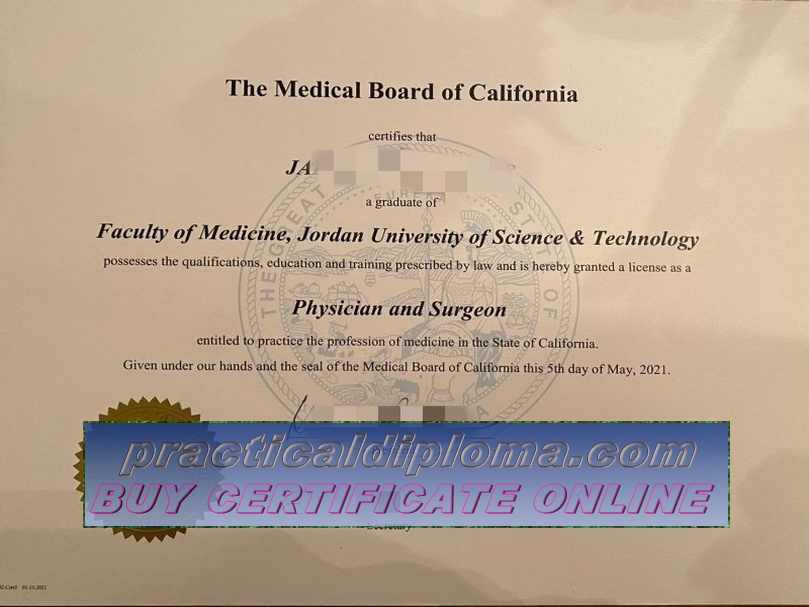  Make fake California Medical Board Physician Licensure