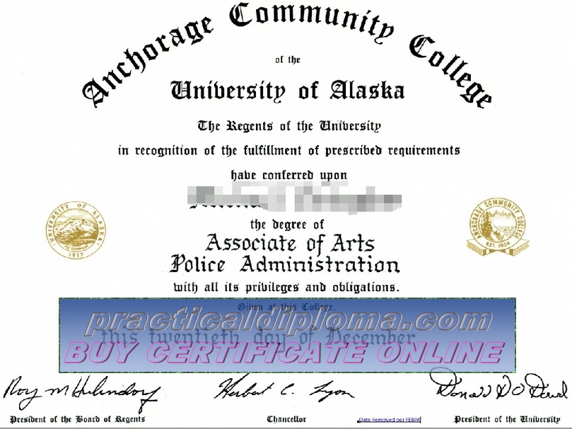  Make fake University of Alaska Anchorage Diploma