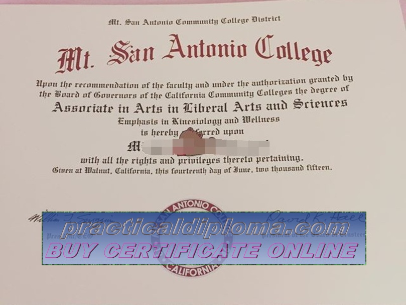  Purchase fake Mt. San Antonio College Diploma