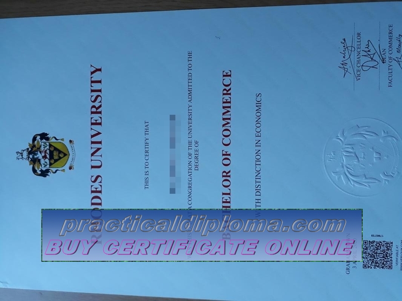  Purchase fake Rhodes University Diploma