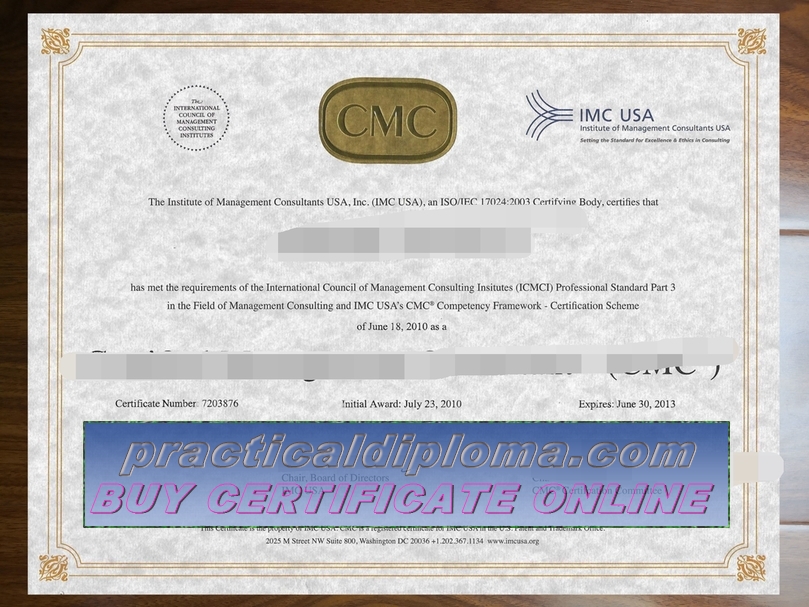  Purchase phony CMC Certificate