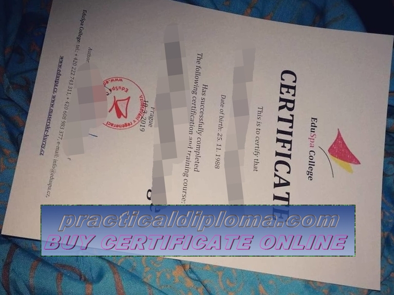  Where to order fake Eduspa College Certificate