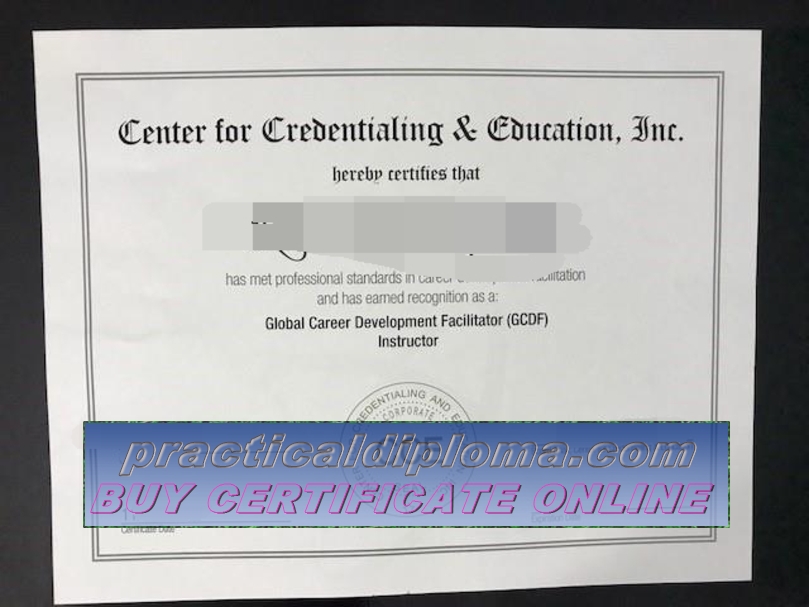 Where to purchase fake GCDF Certificate